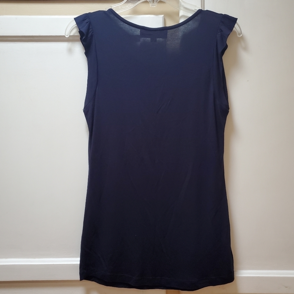 LOFT Women's Sleeveless Ruffle Accent Tank Top - Picture 2 of 8